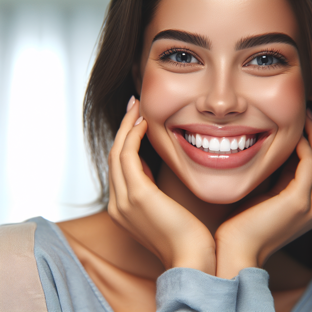Happy patient after Hollywood Smile