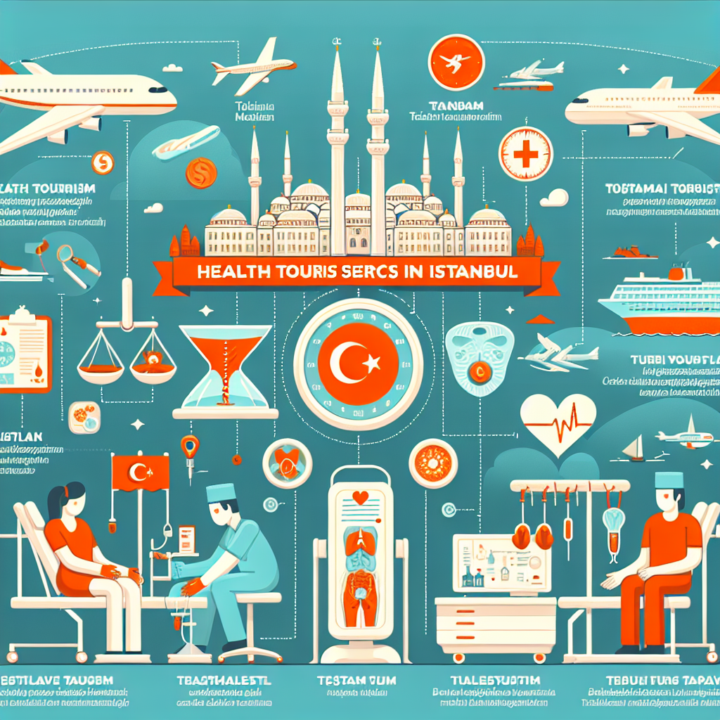 İstanbul sağlık turizmi hizmetlerini tanıtan infografik