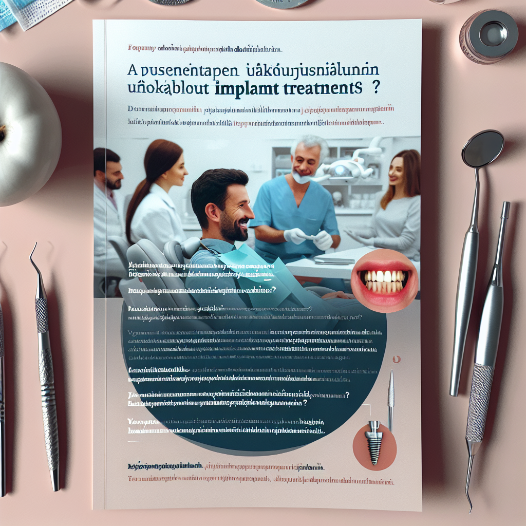 Alanya İmplant için sık sorulan soruları içeren broşür